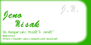 jeno misak business card